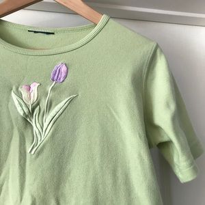 Vintage Floral Tulip Top